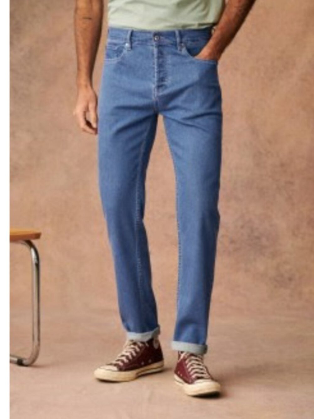 Octobre Éditions Avi Men’s Button-Fly Straight Leg Jeans - Size 34